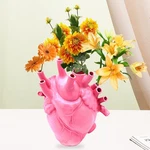 Heart Vase Resin Sculpture, Creative Flower Pot Desktop .... Fixed Price $17.21.
