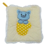 Handmade Kitten Cat Yellow Polka Dot Pot Holder Oven Mitt Hot Pad Kitchen. Fixed Price $9.99.