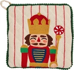Mud Pie Kitchen Christmas Nutcracker Embroidered Pot Holder 8" X New. Fixed Price $10.00.