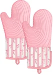 Slohif Long Silicone Oven Mitts Heat Resistant For Women - 2 Pcs Pink. Fixed Price $24.18.