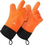 Unco- Silicone Heat Resistant Gloves, Orange, Oven Mitts. Fixed Price $25.61.