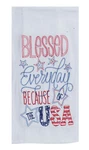 Kay Dee Designs "blessed Everyday U.s.a." A8644 Flour Sack Towel 17.5"X28 Cotton. Fixed Price $7.92.