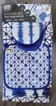 Thyme & Table 5 Pcs Kitchen Set Oven Mitt, Potholder, 2 Towels Apron Blue. Fixed Price $22.07.