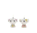 Bjorn Wiinblad Eva Tealight Votive Holders Set Of 2 Porcelain Scandinavian Art. Fixed Price $65.00.