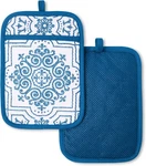 Martha Stewart Strie Medall Pot Holder Set, Heat Resistant, Non-slip. Fixed Price $13.66.