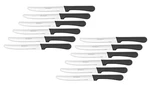 Cuisinox Black Handle Stainless Steel Steak Knives, Set Of 12. Fixed Price $29.67.
