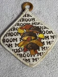 VINTAGE-1977-70S-MUSHROOM Potholder-read. Fixed Price $20.00.