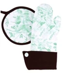 Oven Mitt Glove Pot Holder Set By Grandway In Teal. Fixed Price $18.99.