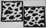 Cow Markingsall Over Pattern POTHOLDER-9 X 9"-SET Of 2 Handmade-pizazz Creations. Fixed Price $14.00.