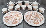 Eternal Tree Ironstone Oven Proof 15PC Set Vintage White And Brown Floral -read. Fixed Price $37.49.