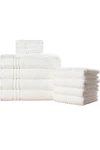 Home Reflections 100% Cotton Solid & Texture 12 Pc Towel Set White. Fixed Price $39.99.