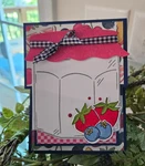 Stampin Up Card Kit - Jam Jar Double Z Fold Thinking Of Yo Makes 4 Set #26.233. Fixed Price $8.50.
