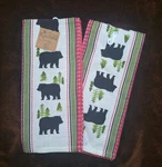 Bear Waffle Tea Towel Set Simple Living Pattern Kay Dee Nwt. Fixed Price $17.98.