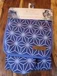 Eco One Kitchen Bakers Collection 3 Pc Set, Apron, Oven Mitt, Potholder Blue. Fixed Price $10.00.
