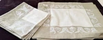 Vintage Jacquard Francais Placemats & Napkins W/ Fleur-de-lys Nwt ZZ848. Fixed Price $175.00.