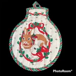 B&d Hot Pad Pot Holder Christmas Red Green Bunny Rabbits Brown White Vintage. Fixed Price $7.99.