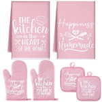 6 Pcs Kitchen Decor Accessories Farmhouse Towels Pot Holders Oven Mitts S.... Fixed Price $20.39.