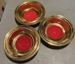 3 Artistic Churchware Gold Tone Offering Collection Plates Red Velvet Rw 225 Euc. Fixed Price $56.98.