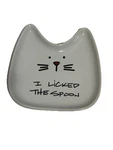 Blobby Cat Rest "i Licked The Spoon" Pavilion Ceramic Funny Kitchen. Fixed Price $15.99.