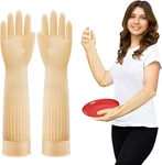 Long Rubber Dishwashing Cleaning Gloves, Elbow Length For Dishes Household Kitch. Fixed Price $20.99.