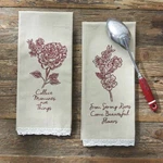 Park Designs Dish/hand Towel Flower Floral Embroidered Gift Cooking Lot Of 2. Fixed Price $7.95.