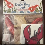 Lobster Crab Seafood Party Pack 4 Bibs Napkins Placemats & Towelettes Cape Shore. Fixed Price $21.99.