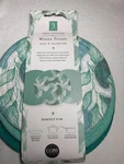 Core Home Woven Trivets (3) Turquoise Aqua White Tropical Floral 100% Cotton Nip. Fixed Price $10.99.
