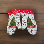 Christmas Tree Holly Oven Mitt Set Winter Wishes Pattern Kay Dee Nwt. Fixed Price $18.98.
