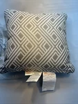 Sunbrella Indoor/outdoor Textured Pillow Gray And White Cushion. Fixed Price $8.99.