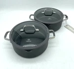 Simply Calphalon Hard Anodized Nonstick Dutch Oven 5 Qt Straining Lid 2 Set Pot. Fixed Price $59.95.