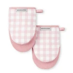 Kitchenaid Gingham Mini Oven Mitt 2-PACK Set, Dried Rose, 5.5"X8",. Fixed Price $22.65.