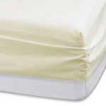 Elastic All Around Ivory Solid 1 Fitted Bottom Sheet 600 Tc Egyptian Cotton New. Fixed Price $51.96.