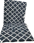 Set Of 2 Same Chair Cushion Pads W/TIES,16X16"SQUARE,BLACK & White Quatrefoil,cv. Fixed Price $13.99.