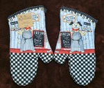 Dog Oven Mitt Set Kay Dee Butcher Shoppe Pattern Nwt. Fixed Price $18.98.