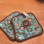 Nwt Home Collection Pot Holders Coffee Time, Set 2- Cafe Expresso 7. Fixed Price $8.99.