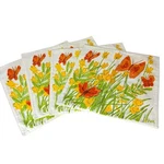 Vera Neumann Butterfly Floral Placemats Square Set Of 4 Spring Vtg Table Decor. Fixed Price $46.55.