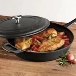 Tramontina 12".5 Covered Cast Iron Skillet W/ Stainless Steel Knob Lid. Fixed Price $86.30.