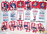 Pot Holder With Kitchen Towel & Oven Mitt 3 Pc Set- Americana Usa Print-u Choose. Fixed Price $11.75.