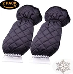 2 Pack Waterproof Ice Scraper Gloves Mitten Snow Remover Mitts Detachable Brush. Fixed Price $25.00.