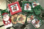 Vintage Franco Christmas Holiday Potholders Oven Mitt Towel Lot Cat Bear Rabbit. Fixed Price $20.00.