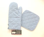 Two Lumps Of Sugar - Oven Mitt And Potholder Set Chambray Blue New. Fixed Price $14.95.