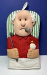 Vintage 1994 Hotmitt King 'uncle Marvin' Oven Bbq Potholder Nos W/ Tags. Fixed Price $23.99.