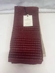 Hearth & Hand Magnolia Kitchen Towels 2 Pack Burgundy Cream Cotton Stripe. Fixed Price $17.99.