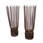 Benzara Pair 14" Brass Metal Twig HRT-82745 Candle Holders. Fixed Price $32.00.