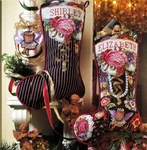 Cross Stitch Victorian Christmas Stocking Flatware Holder Ornament Apron Pattern. Fixed Price $9.99.