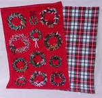 Now Designs Christmas Kitchen Tea Towel Set Wreath Plaid Danica. Fixed Price $16.99.