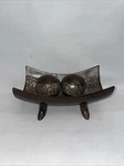 Creativescents Schonwerk Bowl 10 X 5.5 Brown Glass Mosaic Inside With 2 Balls. Fixed Price $29.99.