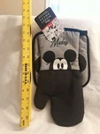 Disney Mickey Mouse Over Sized Oven Mitt & Pot Holder Gray Red Black Nwt. Fixed Price $12.99.