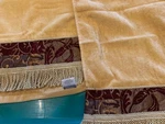 2 Croscill Galleria Portofino Red Brown Gold Chenille Hand & Finger Towel Set. Fixed Price $19.95.