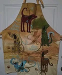 Dog Paw Print Apron Center Pocket Kitchen Cooking Canine Animal Rescue League. Fixed Price $15.00.